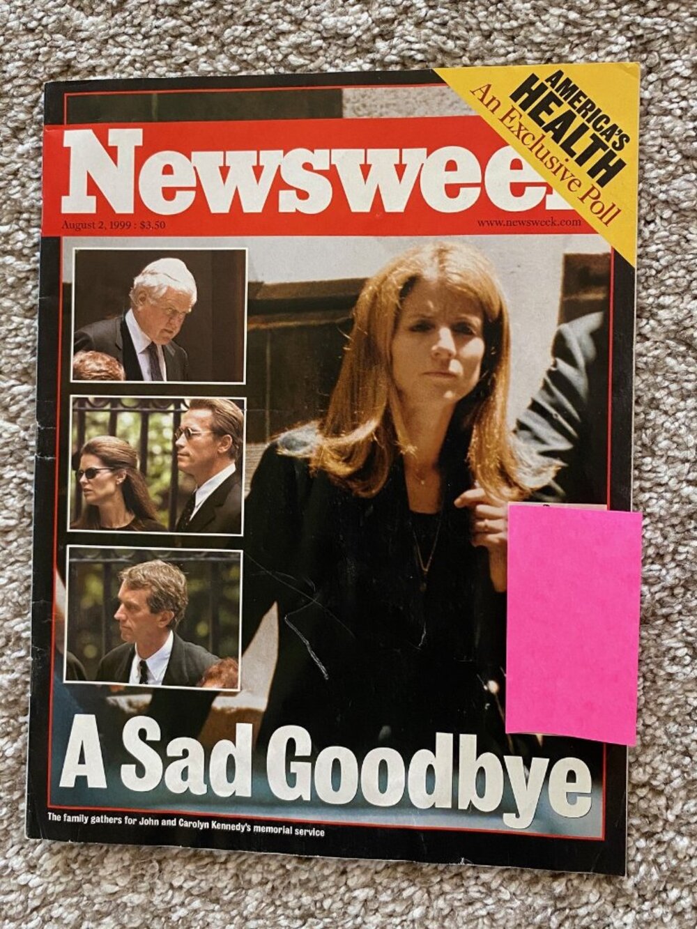 Newsweek Magazine August 2, 1999 - John and Carolyn Kennedy Memorial